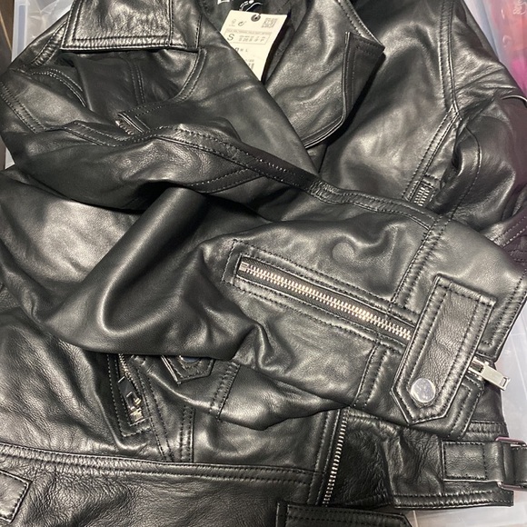 Zara  cropped genuine leather jacket LIMITED EDITION - Picture 12 of 12
